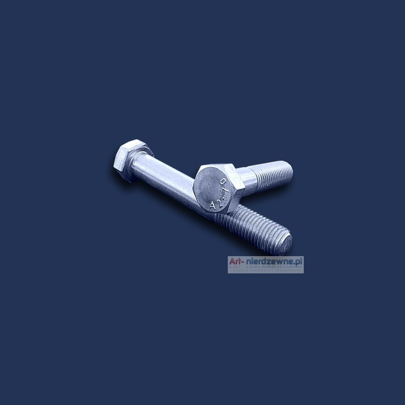 M 6x50 DIN 931 A2 śruba sześciokątna nierdzewna