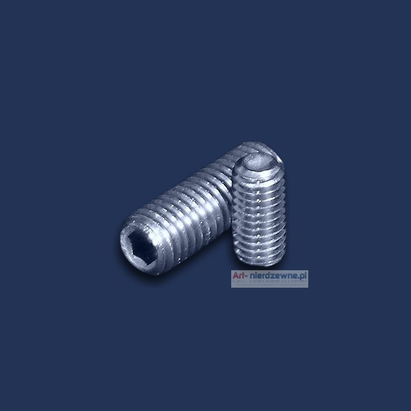 wkręt M 3x3 DIN 916 A2  dociskowy nierdzewny imbus